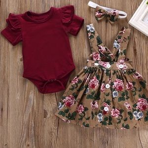 3 piece boutique set. Dress, top, and headband